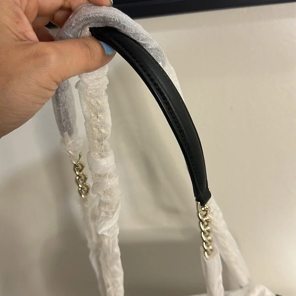 KATE SPADE-tweed Blk & Wht Natalia Flap Crossbody Shoulder Bag NWT - Picture 11 of 16